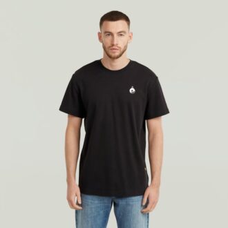 T-shirt med grafisk kant baktill T-shirt med grafisk kant baktill