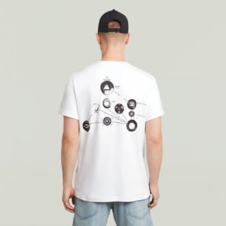 T-shirt med grafisk kant baktill T-shirt med grafisk kant baktill