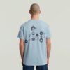T-shirt med grafisk kant baktill