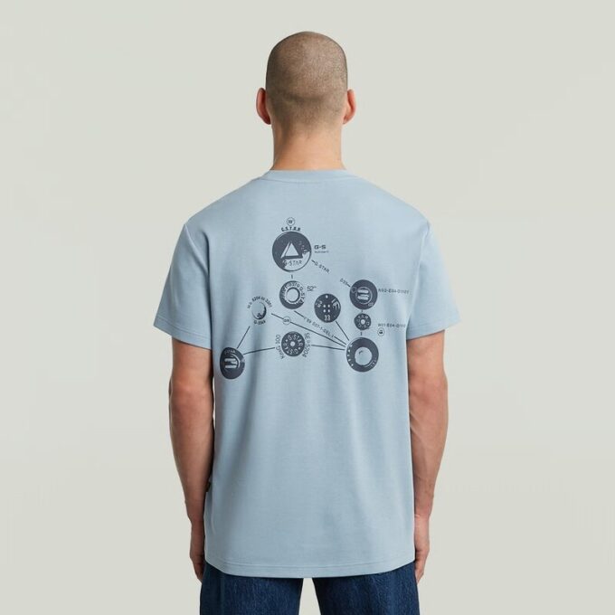T-shirt med grafisk kant baktill