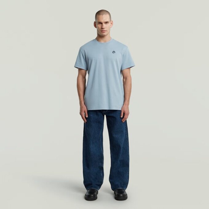 T-shirt med grafisk kant baktill