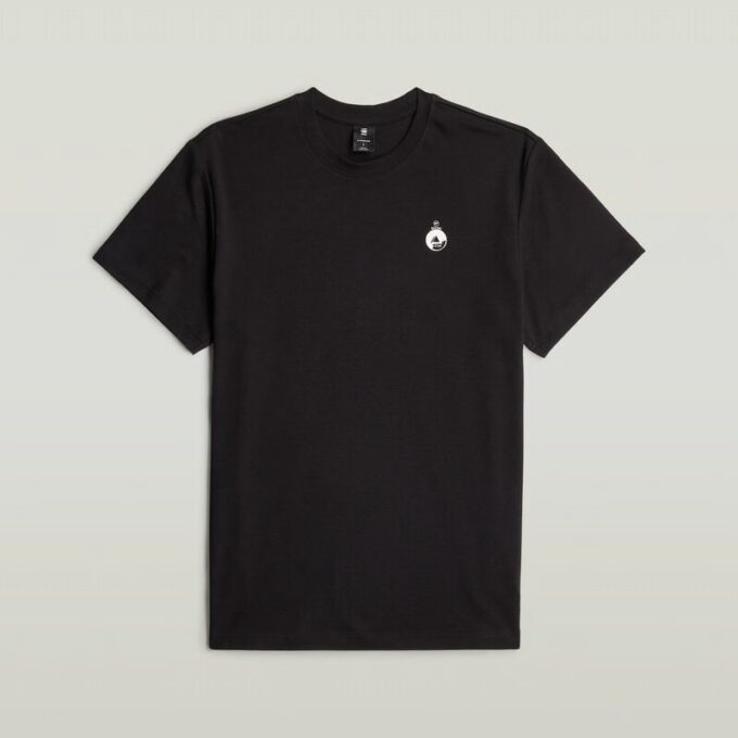 T-shirt med grafisk kant baktill