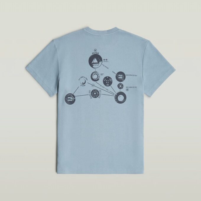T-shirt med grafisk kant baktill