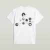 T-shirt med grafisk kant baktill