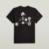T-shirt med grafisk kant baktill