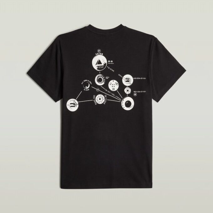 T-shirt med grafisk kant baktill