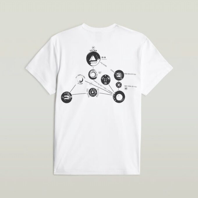 T-shirt med grafisk kant baktill