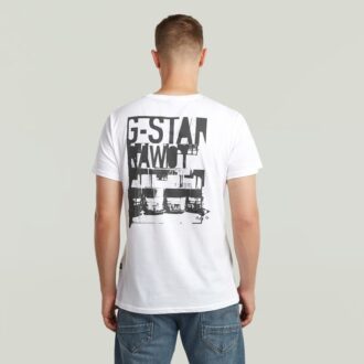 T-shirt med grafisk rygg