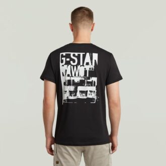 T-shirt med grafisk rygg