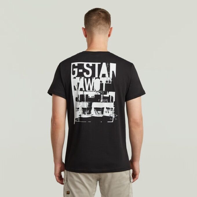 T-shirt med grafisk rygg