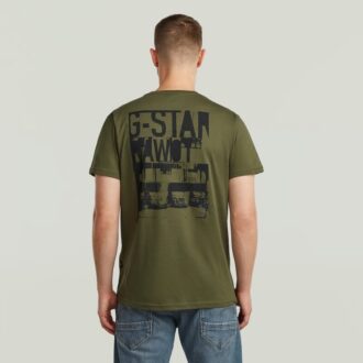 T-shirt med grafisk rygg