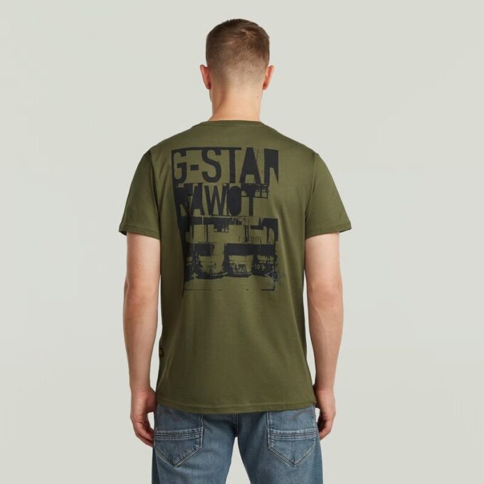 T-shirt med grafisk rygg