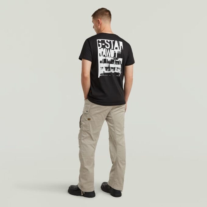 T-shirt med grafisk rygg