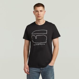 T-shirt med handskriven Puff-logotyp