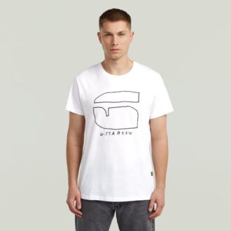T-shirt med handskriven Puff-logotyp