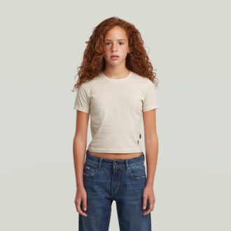 T-shirt med kort ärm och smal passform för flickor T-shirt med kort ärm och smal passform för flickor