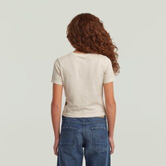 T-shirt med kort ärm och smal passform för flickor T-shirt med kort ärm och smal passform för flickor