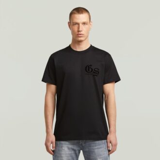 T-shirt med lös passform och flockmönster T-shirt med lös passform och flockmönster