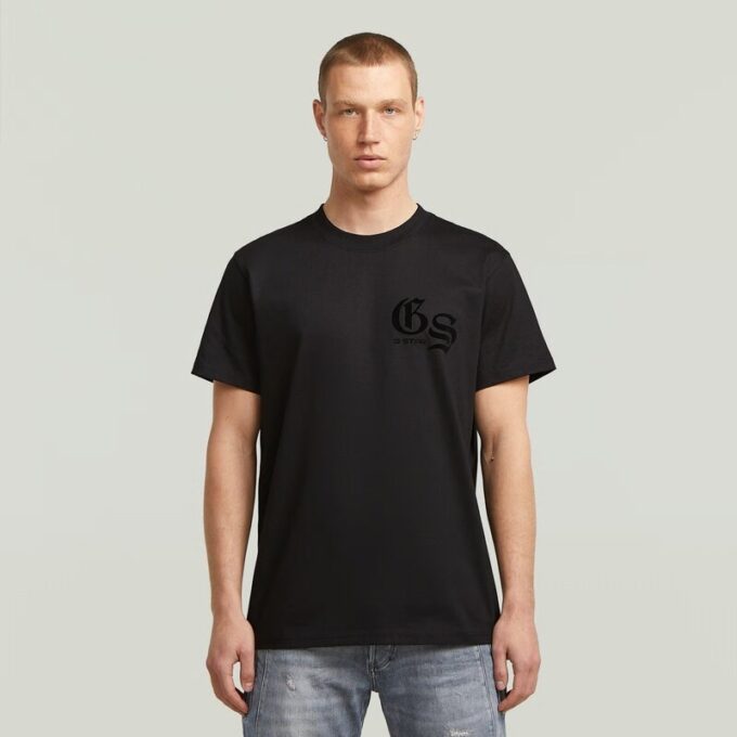 T-shirt med lös passform och flockmönster T-shirt med lös passform och flockmönster