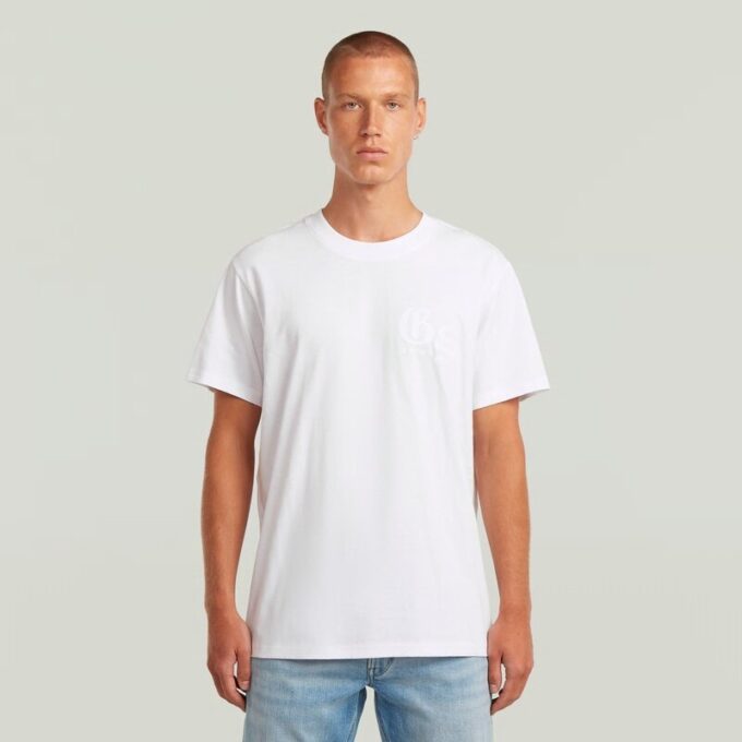 T-shirt med lös passform och flockmönster T-shirt med lös passform och flockmönster