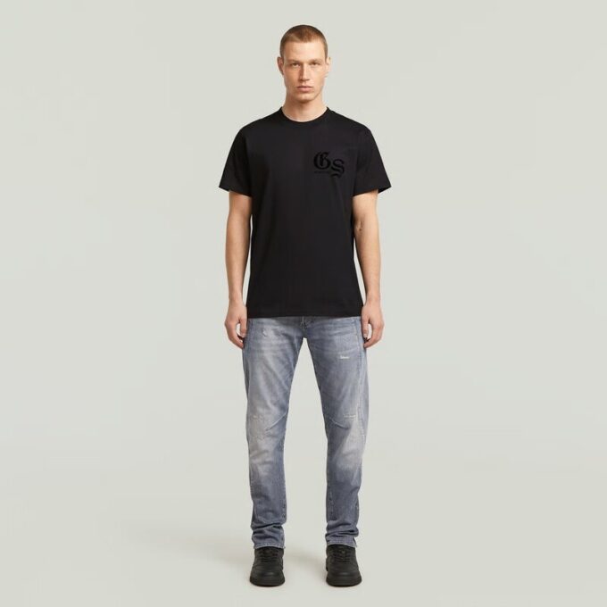T-shirt med lös passform och flockmönster T-shirt med lös passform och flockmönster