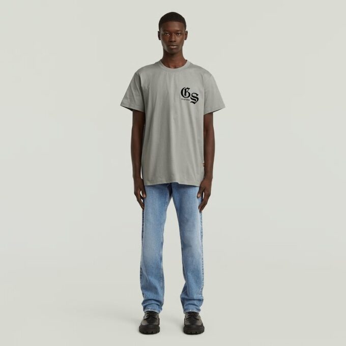 T-shirt med lös passform och flockmönster T-shirt med lös passform och flockmönster