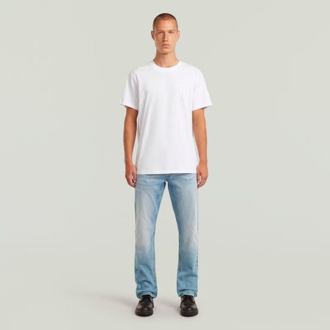 T-shirt med lös passform och flockmönster T-shirt med lös passform och flockmönster