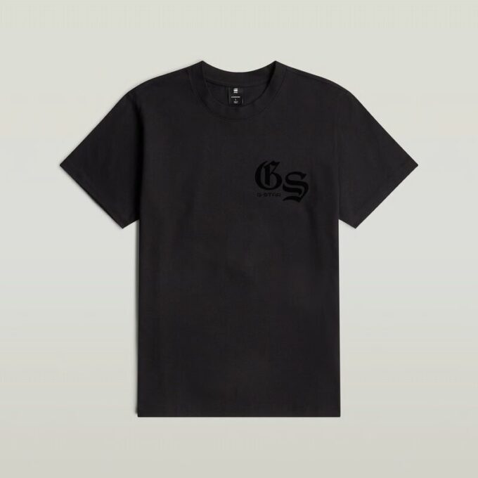 T-shirt med lös passform och flockmönster T-shirt med lös passform och flockmönster