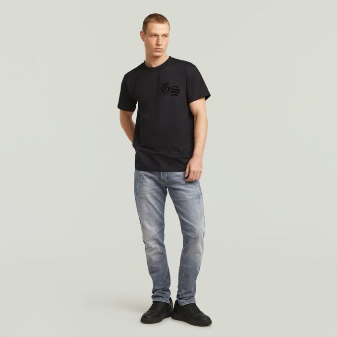 T-shirt med lös passform och flockmönster T-shirt med lös passform och flockmönster