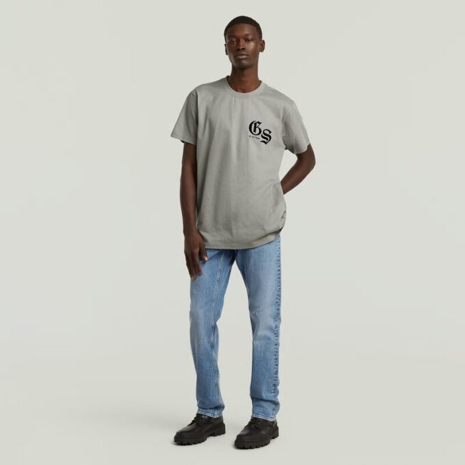 T-shirt med lös passform och flockmönster T-shirt med lös passform och flockmönster
