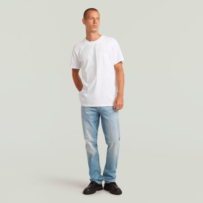 T-shirt med lös passform och flockmönster T-shirt med lös passform och flockmönster