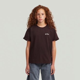 T-shirt med rullad axelrem för flickor T-shirt med rullad axelrem för flickor