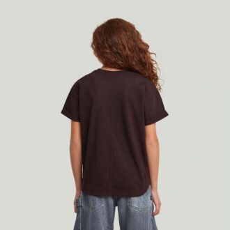 T-shirt med rullad axelrem för flickor T-shirt med rullad axelrem för flickor