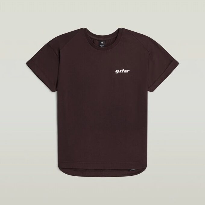T-shirt med rullad axelrem för flickor T-shirt med rullad axelrem för flickor