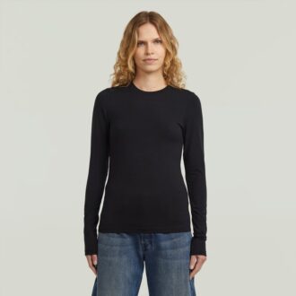 T-shirt med rund hals