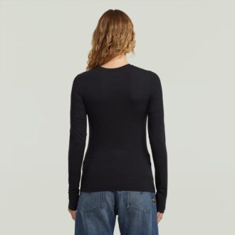 T-shirt med rund hals