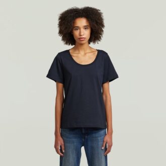 T-shirt med rund halsringning