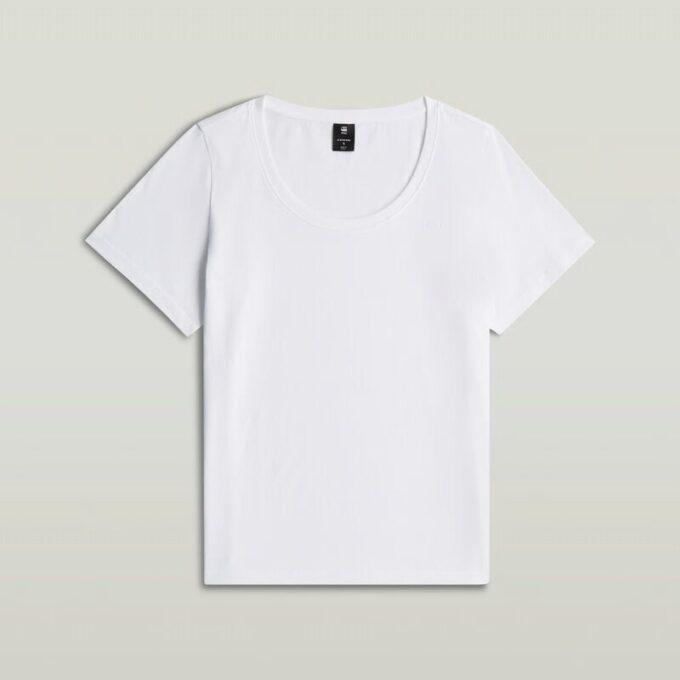 T-shirt med rund halsringning T-shirt med rund halsringning