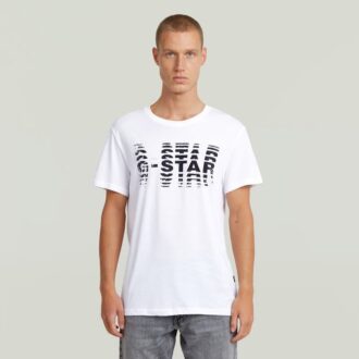 T-shirt med splittrad grafik