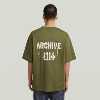 T-shirt med sprayad 89-rygg
