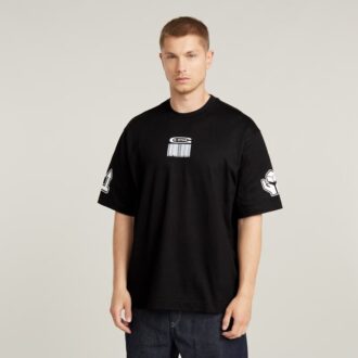 T-shirt med streckkodsmotiv