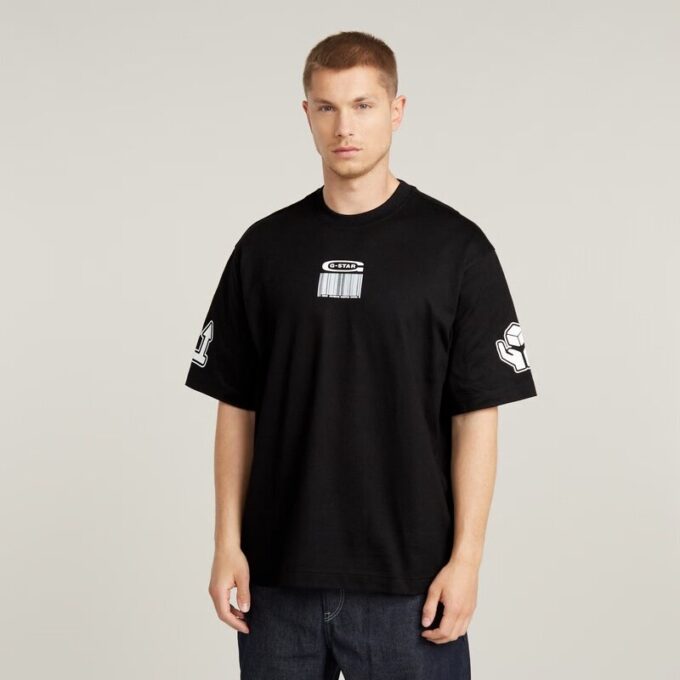 T-shirt med streckkodsmotiv T-shirt med streckkodsmotiv