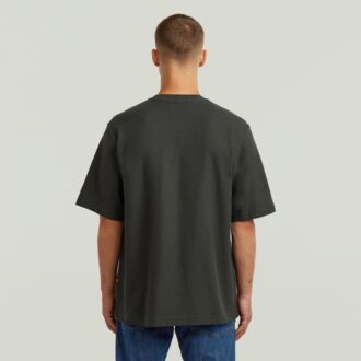 T-shirt med strukturerad logotyp på bröstet