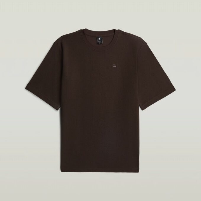T-shirt med strukturerad logotyp på bröstet