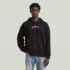 Text Splatters Avslappnad Hoodie Text Splatters Avslappnad Hoodie