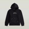Text Splatters Avslappnad Hoodie Text Splatters Avslappnad Hoodie