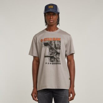 Trappor Grafisk Lös T-shirt
