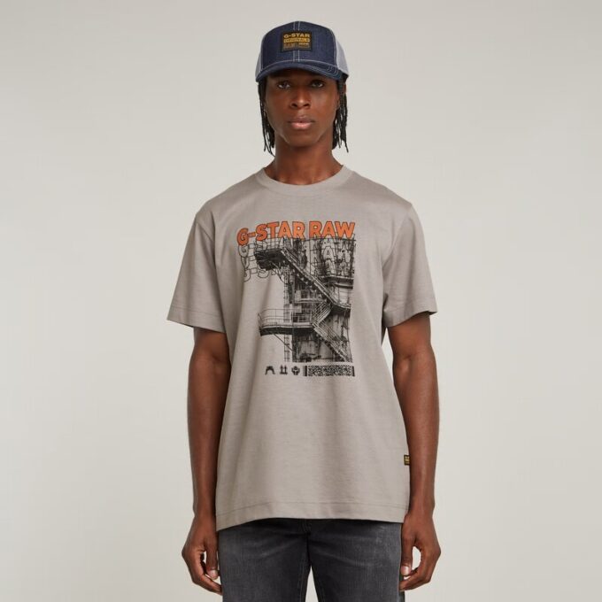 Trappor Grafisk Lös T-shirt Trappor Grafisk Lös T-shirt