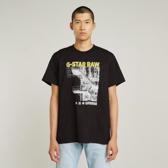 Trappor Grafisk Lös T-shirt