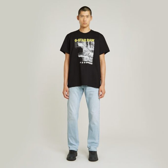 Trappor Grafisk Lös T-shirt
